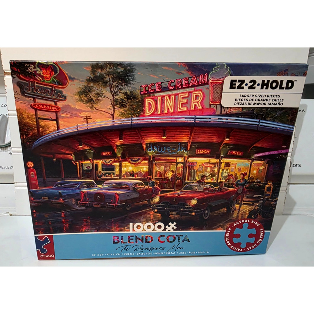 Ceaco Jigsaw Puzzle 1000 Pieces Blend Cota American Diner 30" x 24"